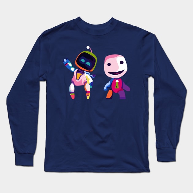 Astro & Sackboy Long Sleeve T-Shirt by sullyink